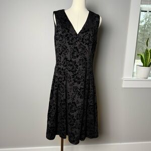 Simply Liliana Floral Velvet Midi Dress Size 12 Romantic Whimsigoth
